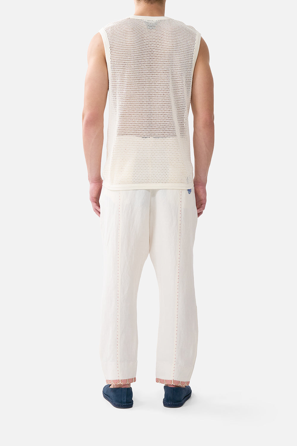 EMBROIDERED RELAXED FIT KNIT TANK SULTANS AND QUEENS