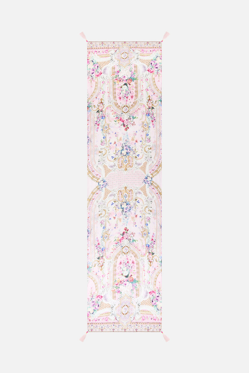 LONG SILK CRINKLE CHIFFON SCARF FLAMENCO FOLKLORE