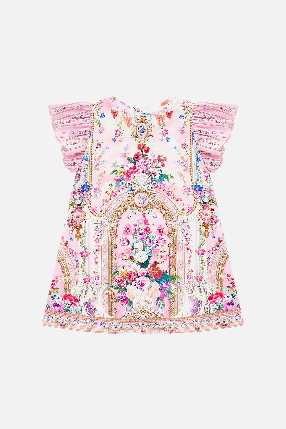 BABIES ANGLAISE SLEEVE TEE DRESS W FLARE HEM PALATIAL PASTELS