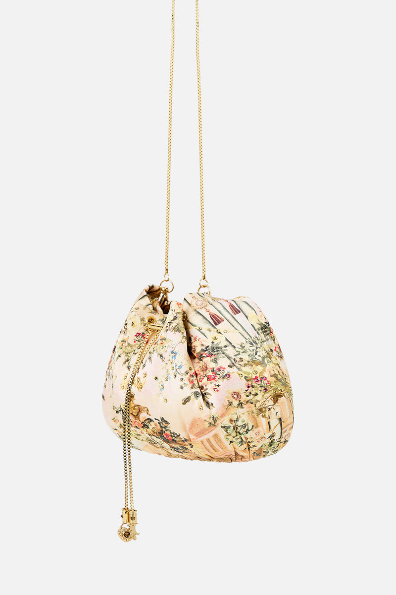 Camilla Drawstring Tote Bag - Black