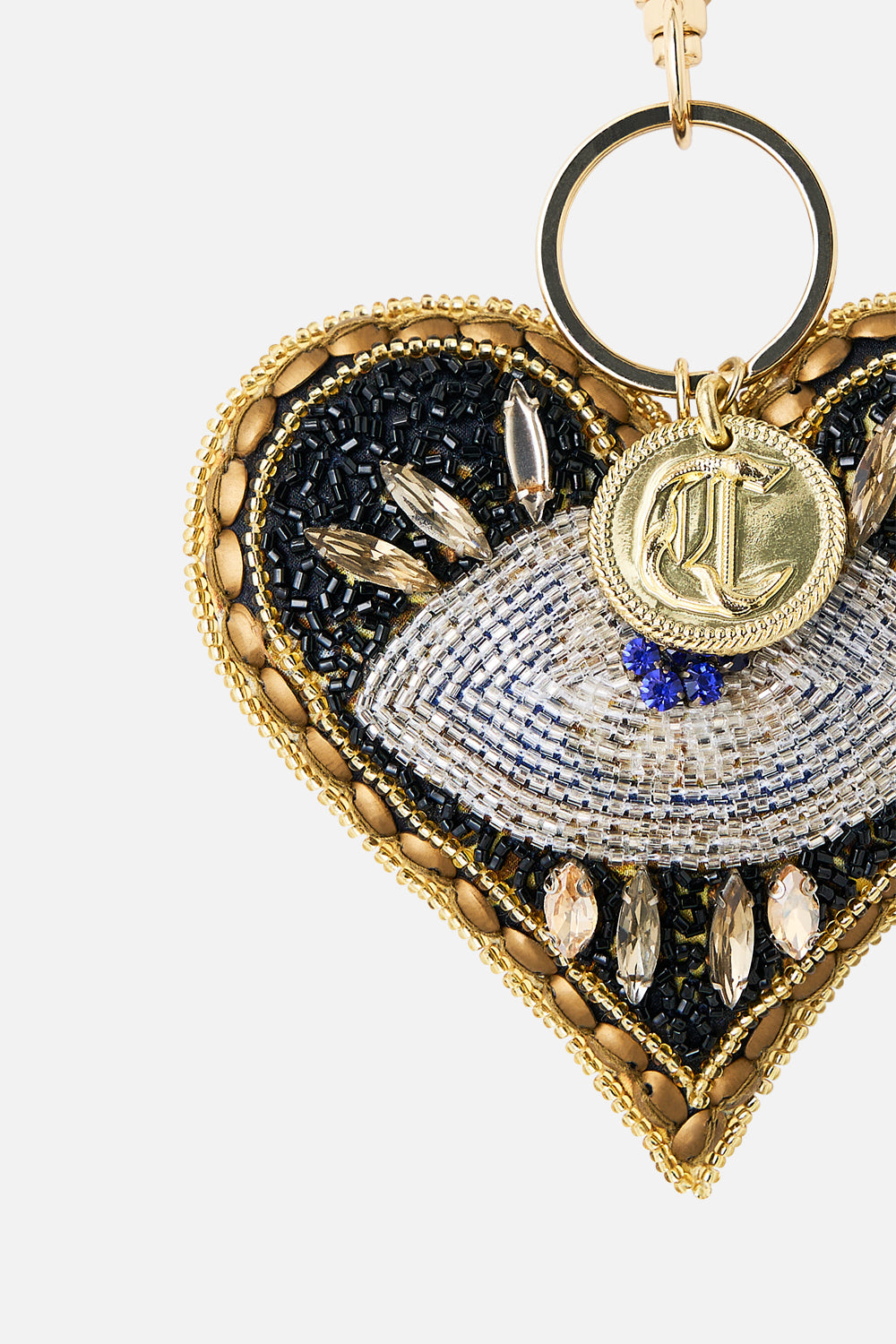 HEART EYEKEYRING SOLID BLACK