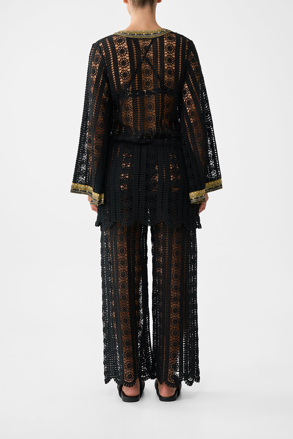 LACE DEEP V NECK HARDWARE SHORT DRESS SONG OF THE SOLSTICE