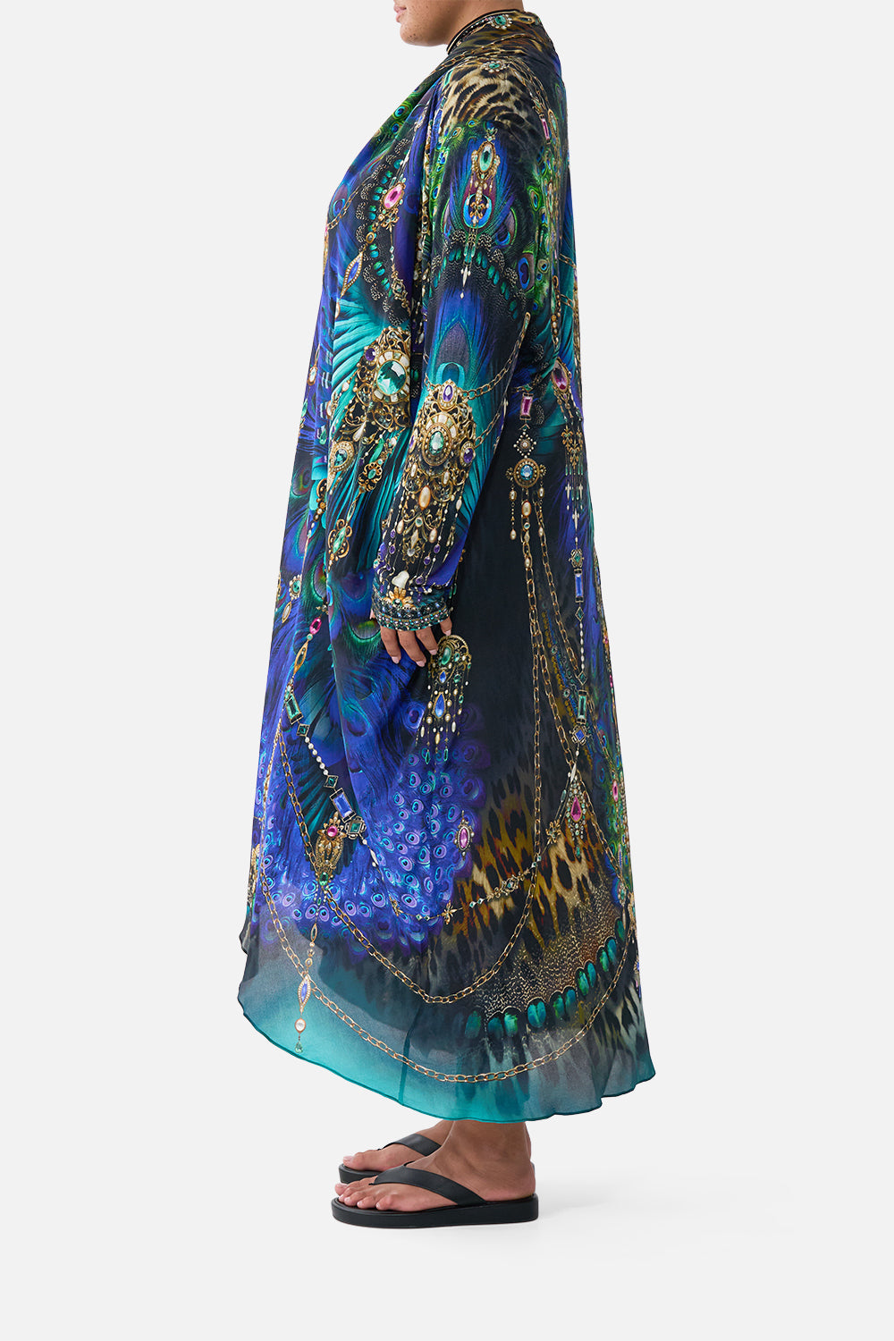 LONG CASUAL JACKET WITH POCKETS DOMINICAN DECADENCE