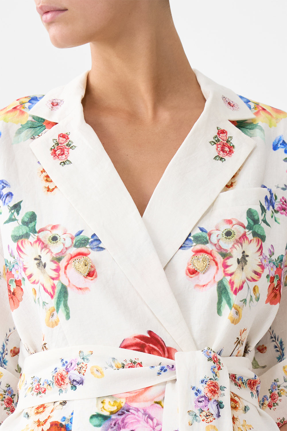 DOUBLE BREASTED SHORT SLEEVE JACKET I LEFT MY HEART IN GRANADA