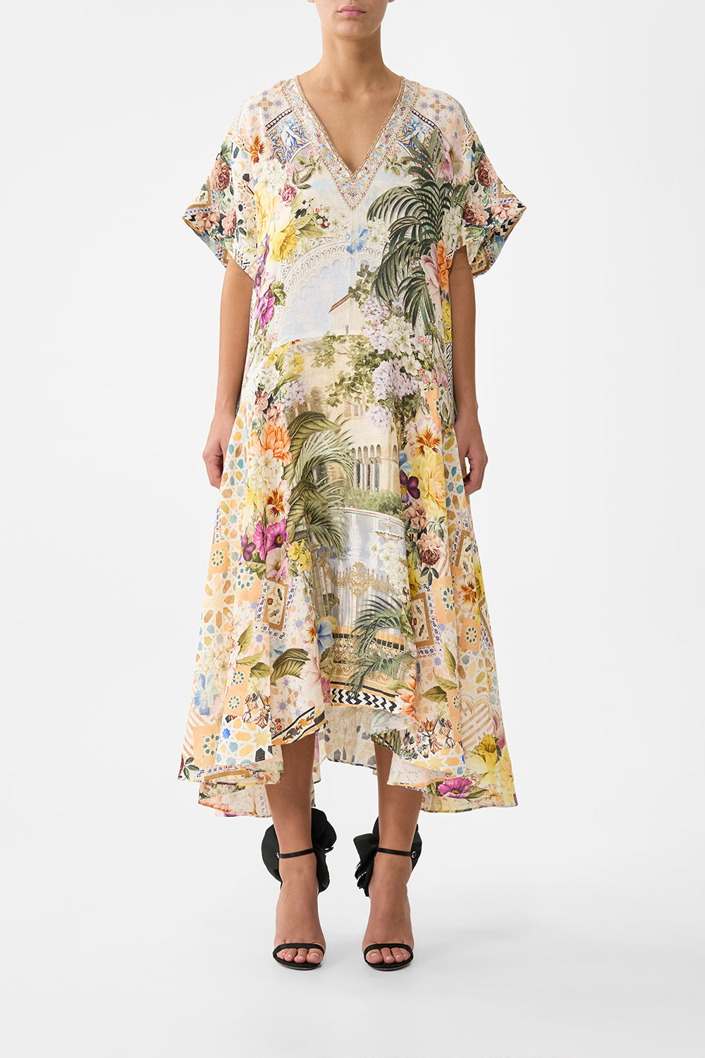 V NECK KAFTAN WITH DROP WAIST THE ARCHITECTS OF ALCÁZAR