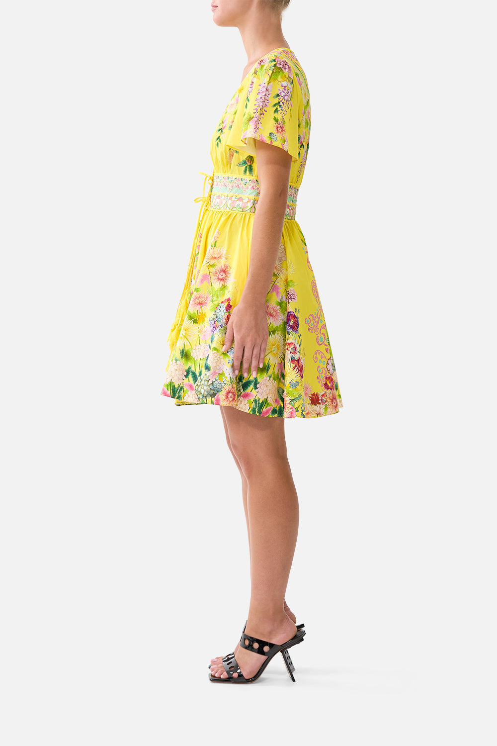 DEEP V MINI DRESS WITH TIES LADY LIMONADA