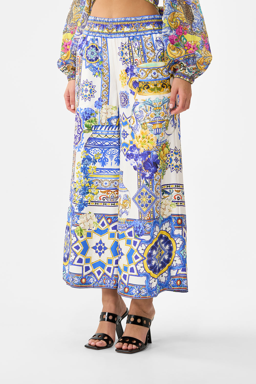 CROPPED WIDE LEG PANEL PANT ESPAÑA NIRVANA