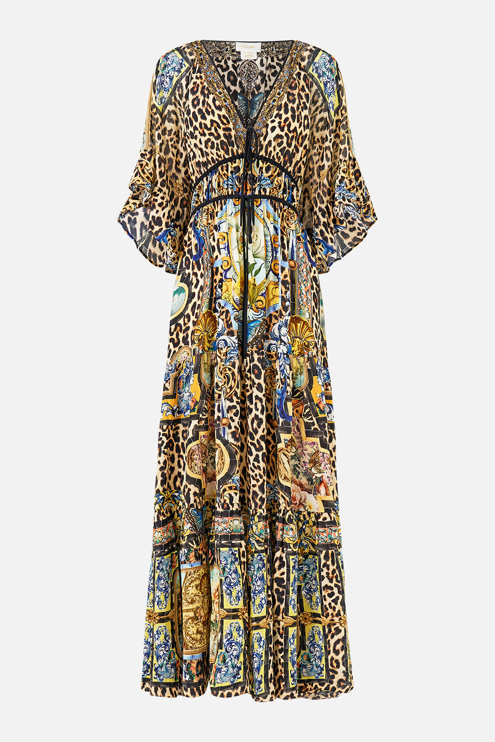 RUFFLE SLEEVE LONG DRESS SEVILLIAN STYLE