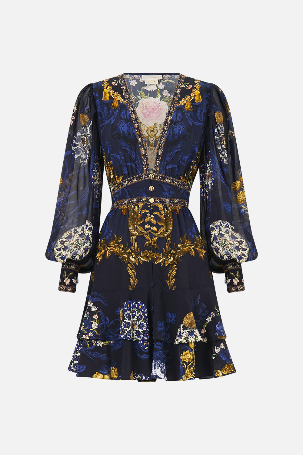 BUTTON FRONT FRILL DRESS NOTES FROM THE BLUE ROOM