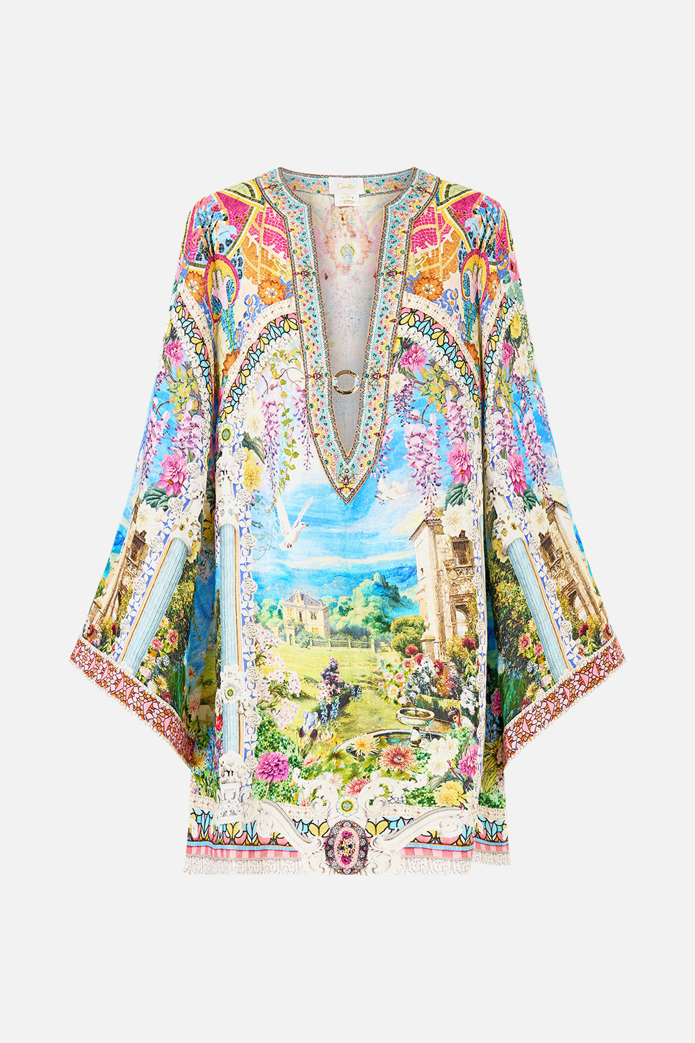 DEEP V NECK HARDWARE SHORT KAFTAN NAVÀS NOUVEAU