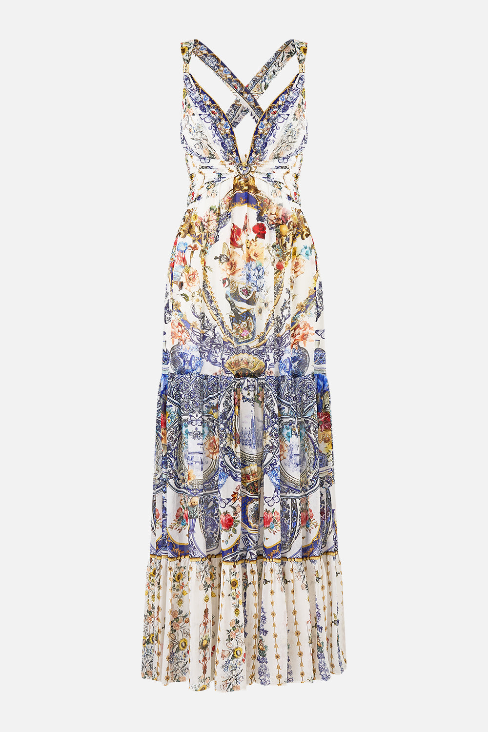 BEAD STRAP GATHERED PANEL DRESS THE POTTERY PARLOUR