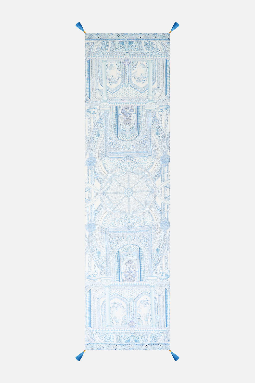 LONG SILK CRINKLE CHIFFON SCARF THE HUM OF THE ALHAMBRA
