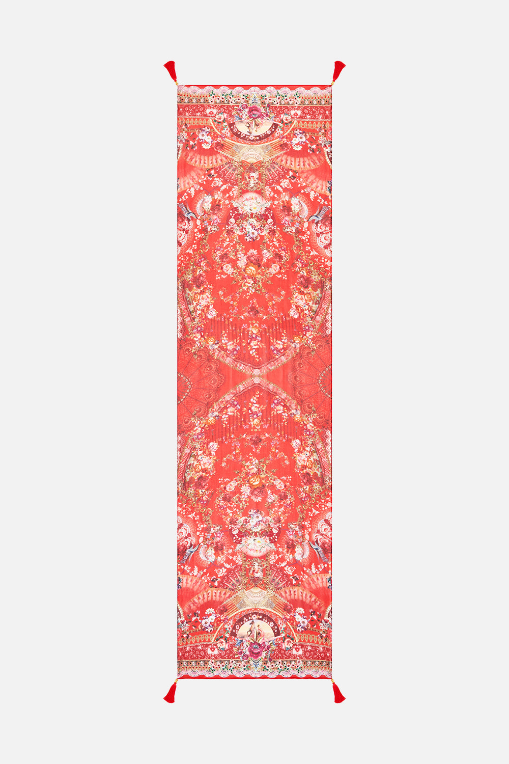 LONG SILK CRINKLE CHIFFON SCARF OLÉ OLÉ