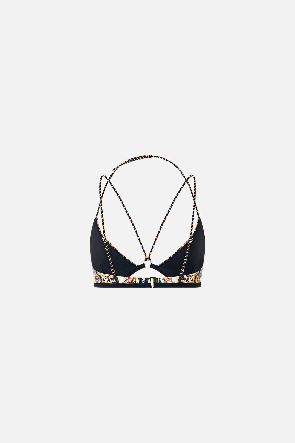 MULTI STRAP HALTER TRI BIKINI TOP WITH TRIM SEVILLIAN STYLE