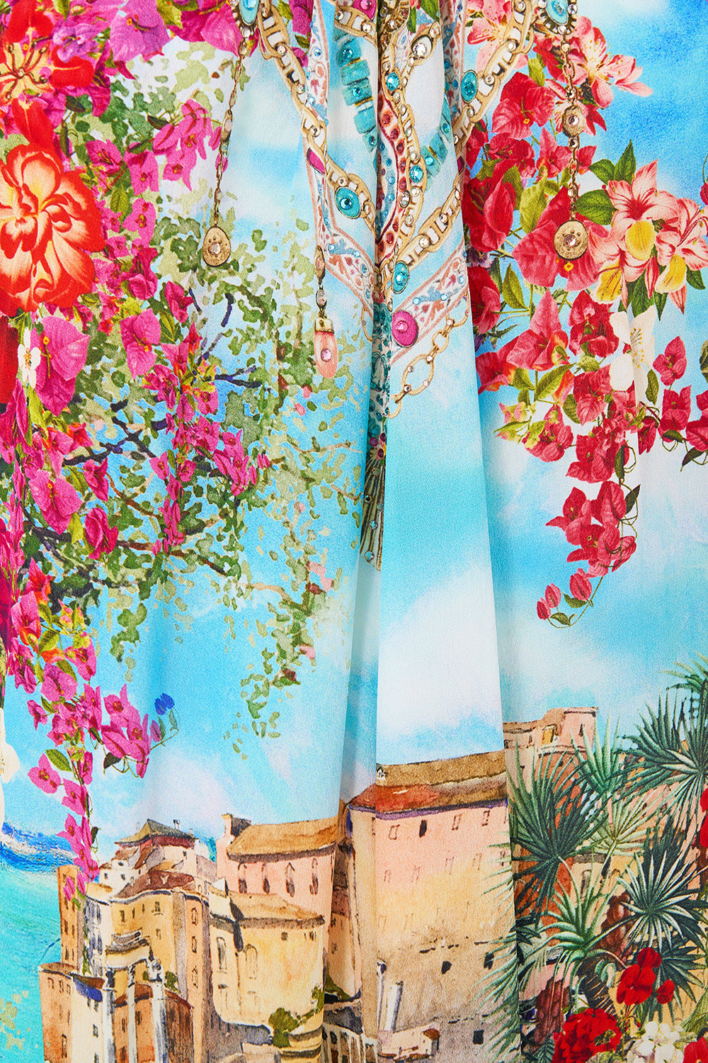 GATHER NECK HARDWARE MAXI DRESS MEET ME IN MALLORCA