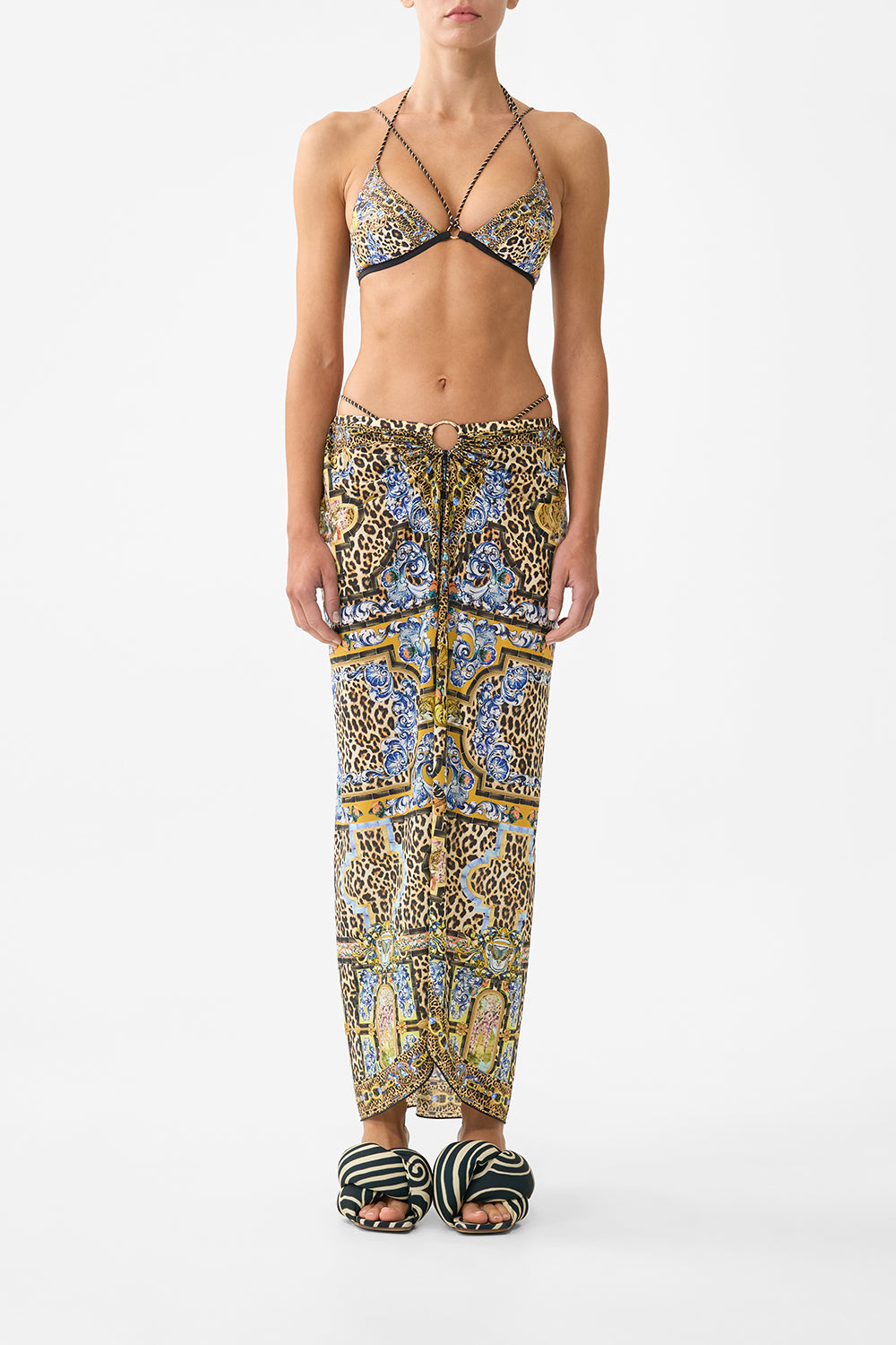 MULTI WEAR BEACH MIDI DRESS WITH RING FRONT SEVILLIAN STYLE