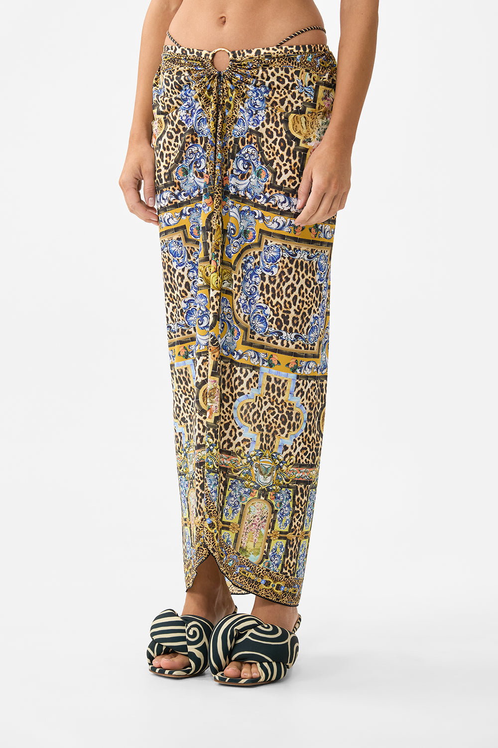 MULTI WEAR BEACH MIDI DRESS WITH RING FRONT SEVILLIAN STYLE