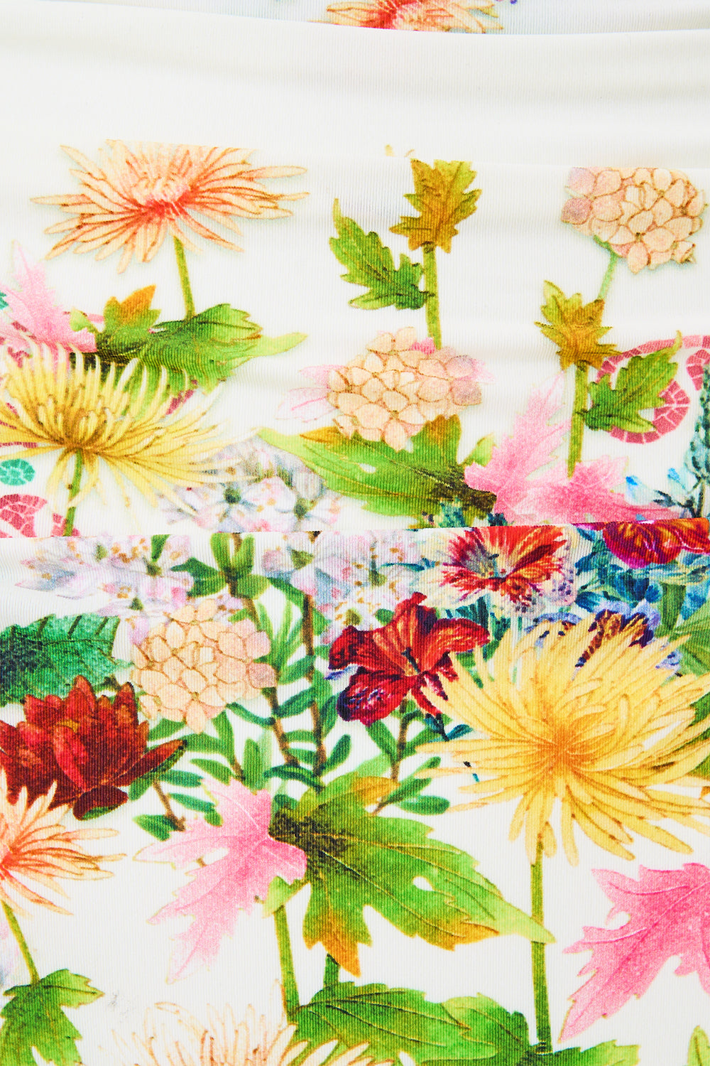 GATHERED HIGH WAIST BIKINI BOTTOM WITH TIE BACK THE CALL OF CATALONIA