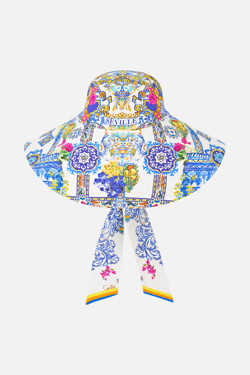 WIDE BRIM BUCKET HAT WITH TIE ESPAÑA NIRVANA