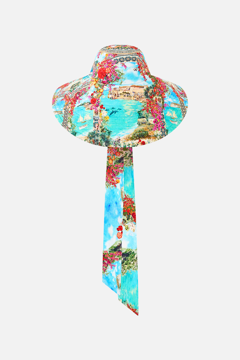 WIDE BRIM BUCKET HAT WITH TIE MEET ME IN MALLORCA