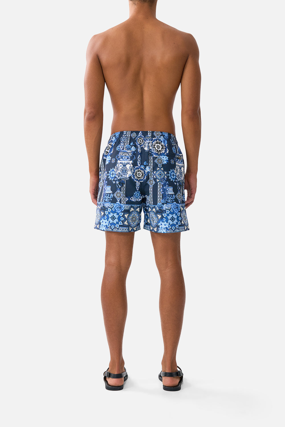 MID LENGTH BOARDSHORT WITH ELASTIC WAIST A TILED WONDERLAND