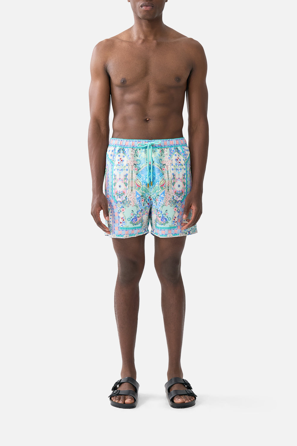 MID LENGTH BOARDSHORT WITH ELASTIC WAIST MIDSUMMER MOSAICS