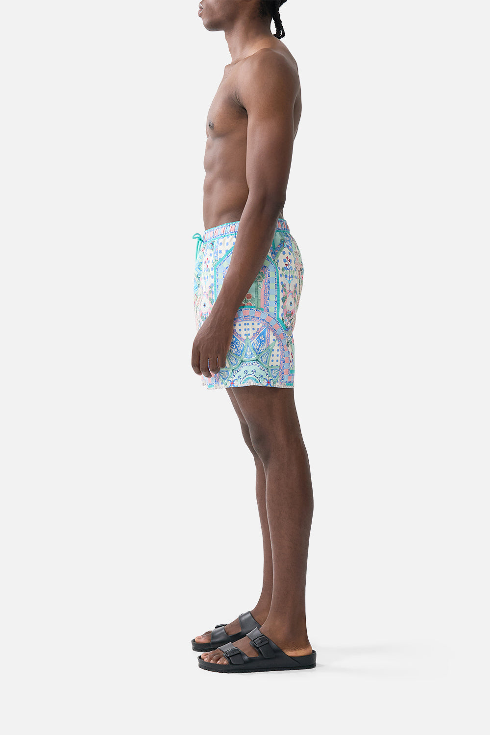 MID LENGTH BOARDSHORT WITH ELASTIC WAIST MIDSUMMER MOSAICS