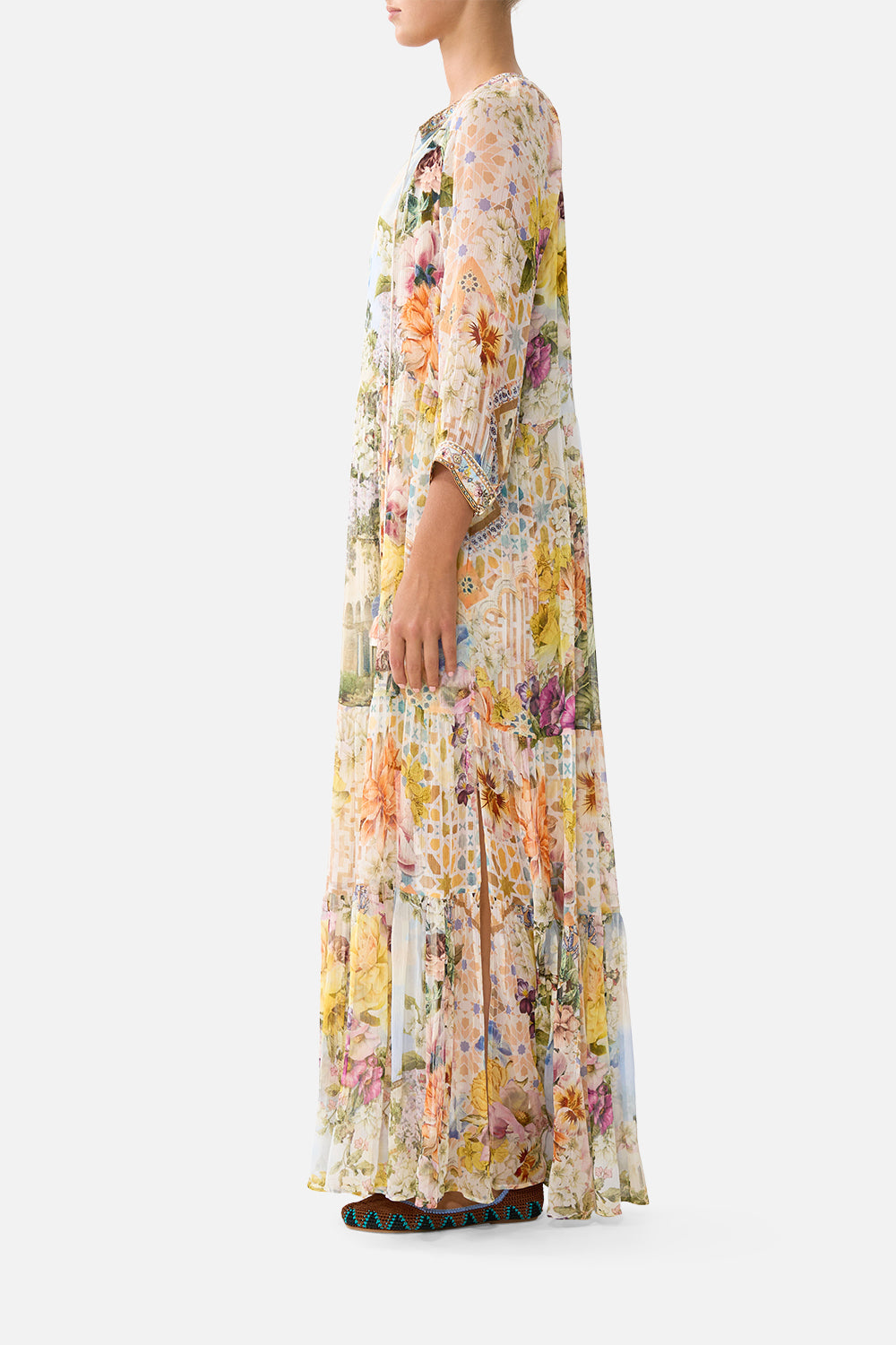 LONG GATHERED PANEL DRESS THE ARCHITECTS OF ALCÁZAR