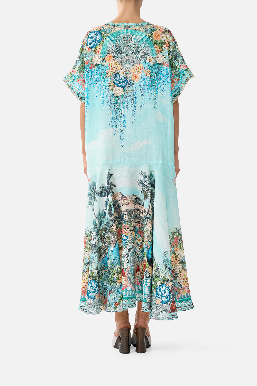 V NECK KAFTAN WITH DROP WAIST BALEARIC BEBÉ
