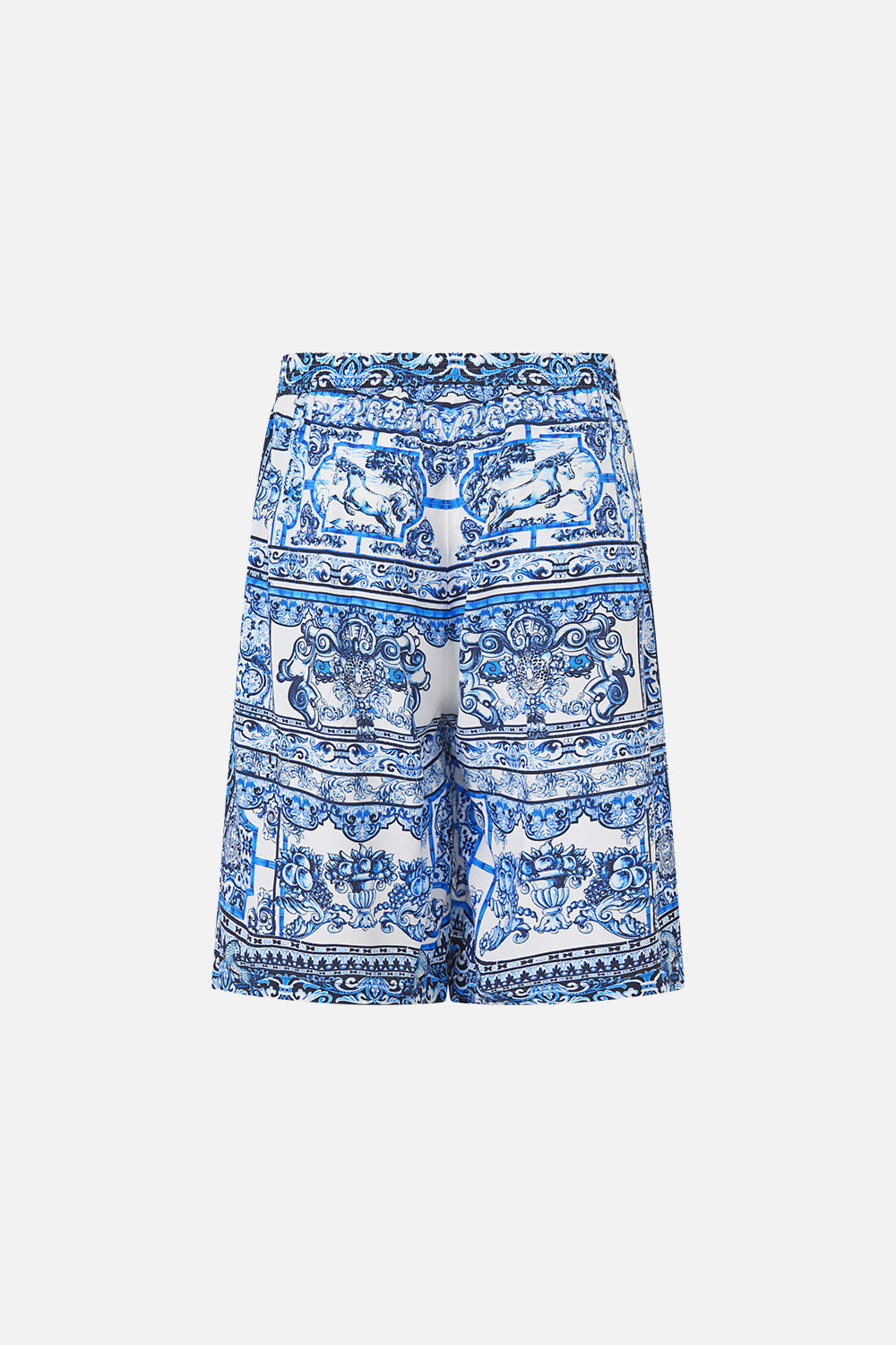 BAGGY LONG WALK SHORT WITH ELASTIC WAIST A TILED WONDERLAND