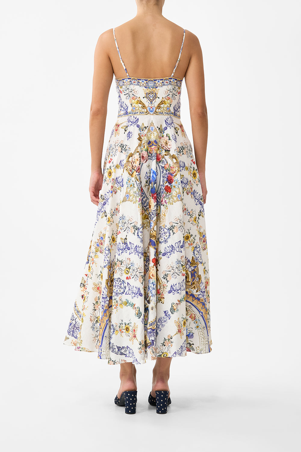 LONG DRESS WITH TIE FRONT THE POTTERY PARLOUR
