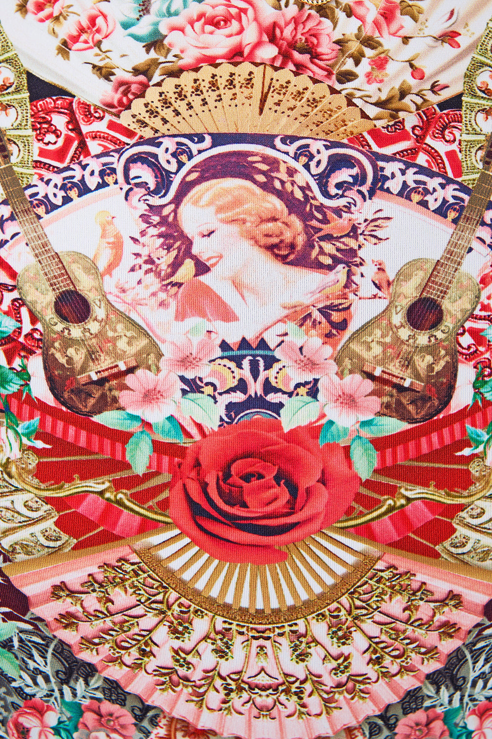 TIE FRONT ONE PIECE W FRILL NECK AND WAIST DAUGHTERS OF DUENDE