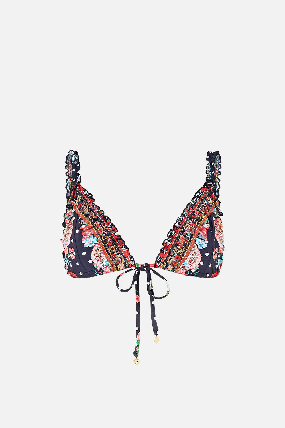 TRI BIKINI TOP WITH RUCHED EDGES DAUGHTERS OF DUENDE