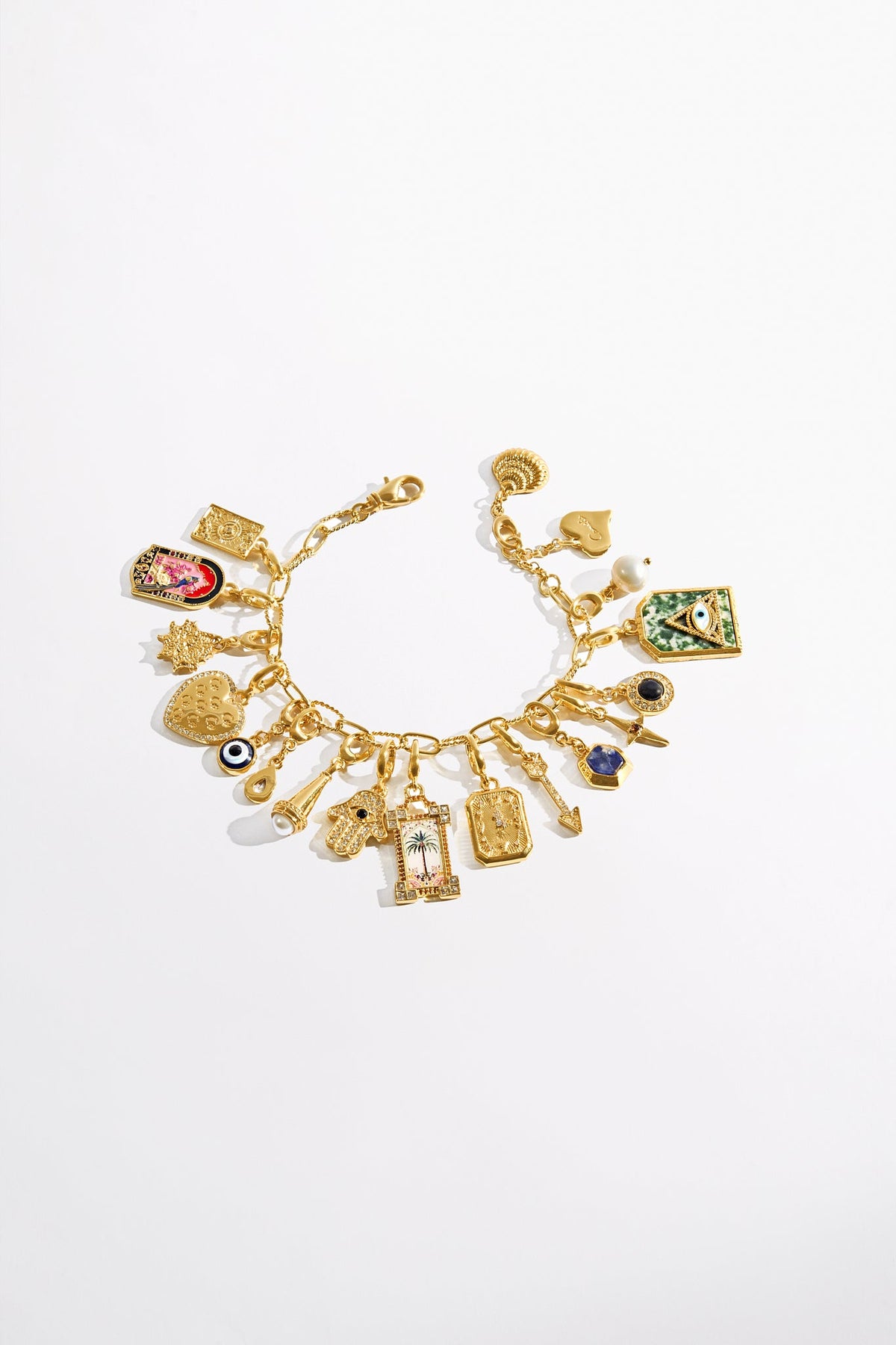 SULTANS, SCRIBES & SHAMANS CHARM BRACELET GOLD