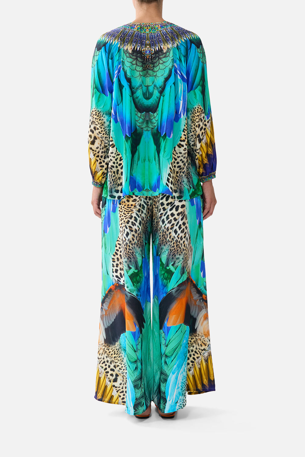 LACE UP BLOUSE JUNGLE FLIGHT