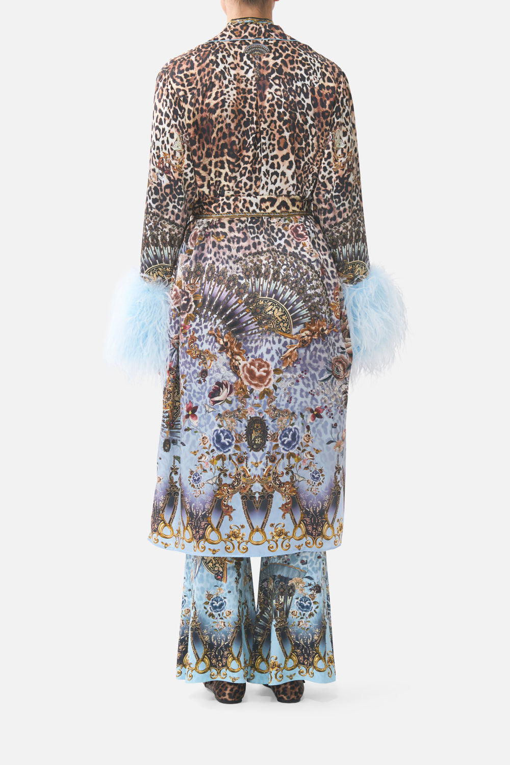 SPLIT CUFF SOFT COAT WITH FEATHERS FIESTA, SIESTA, REPEAT