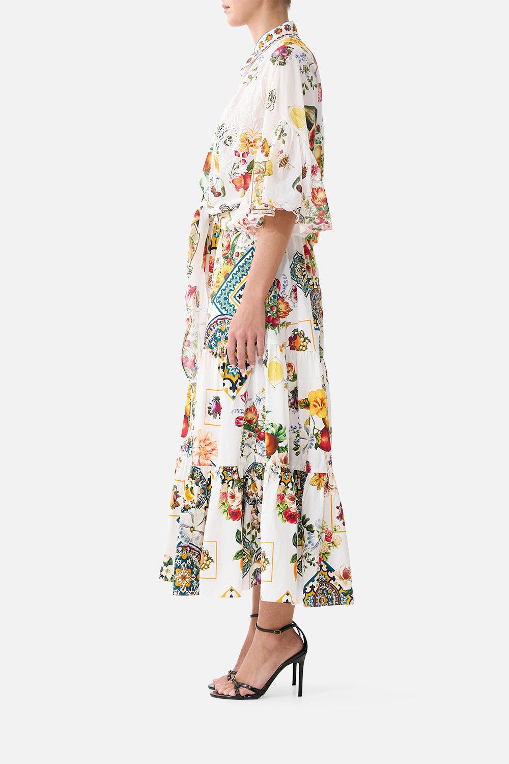 TIE FRONT SHIRT WITH SLEEVE FRILL MAGIC OF THE MERCADO
