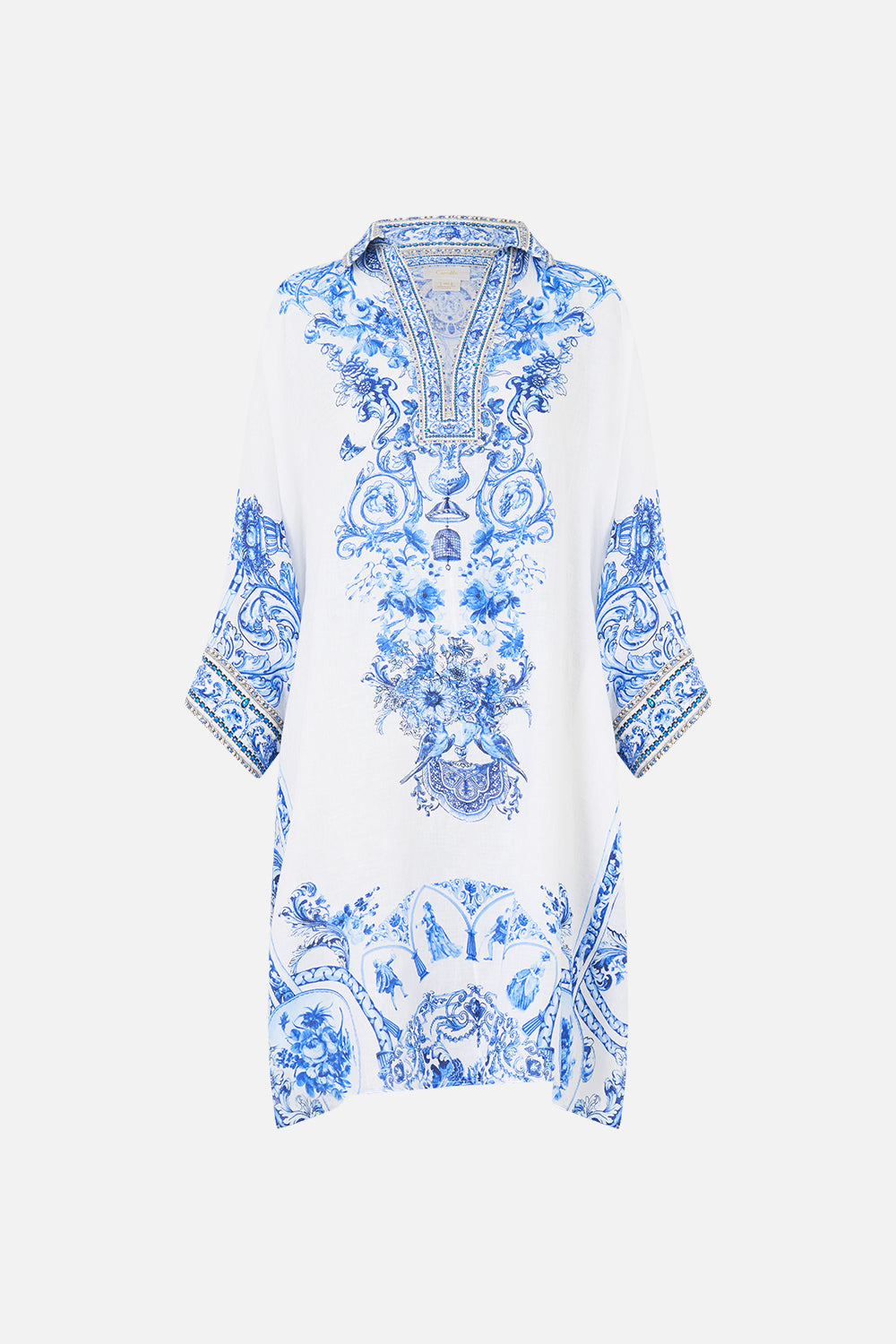 WIDE BODY COLLARED KAFTAN CERAMIC PANORAMIC
