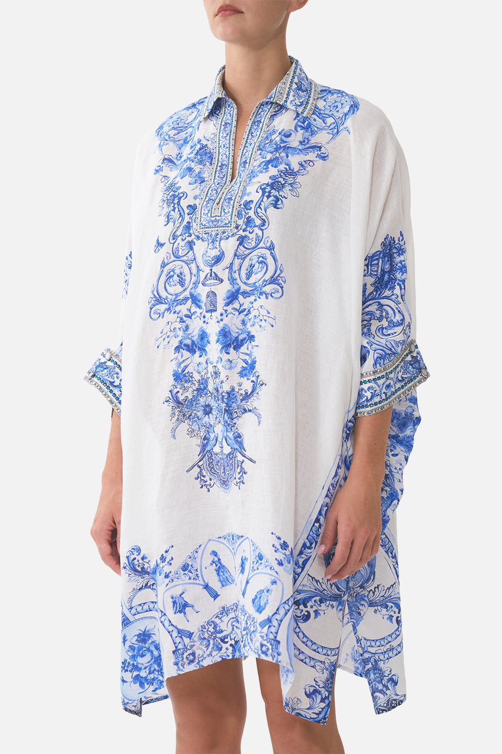 WIDE BODY COLLARED KAFTAN CERAMIC PANORAMIC