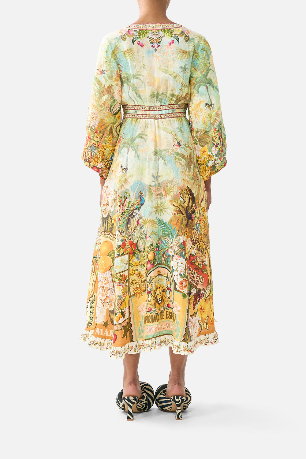 SHAPED WAISTBAND MIDI DRESS VA VA VINTAGE