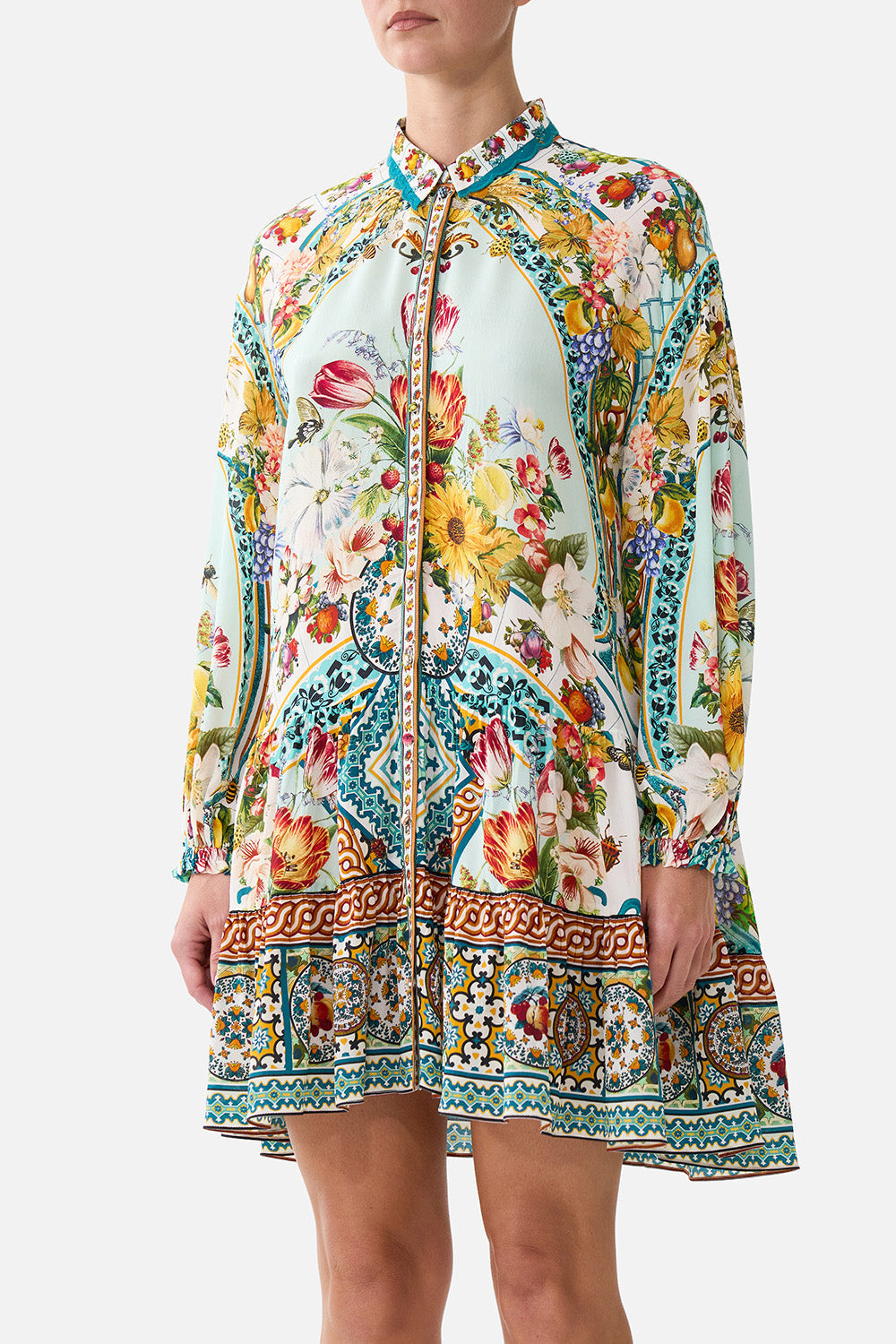 LONG SLEEVE TIERED SHORT DRESS MAGIC OF THE MERCADO