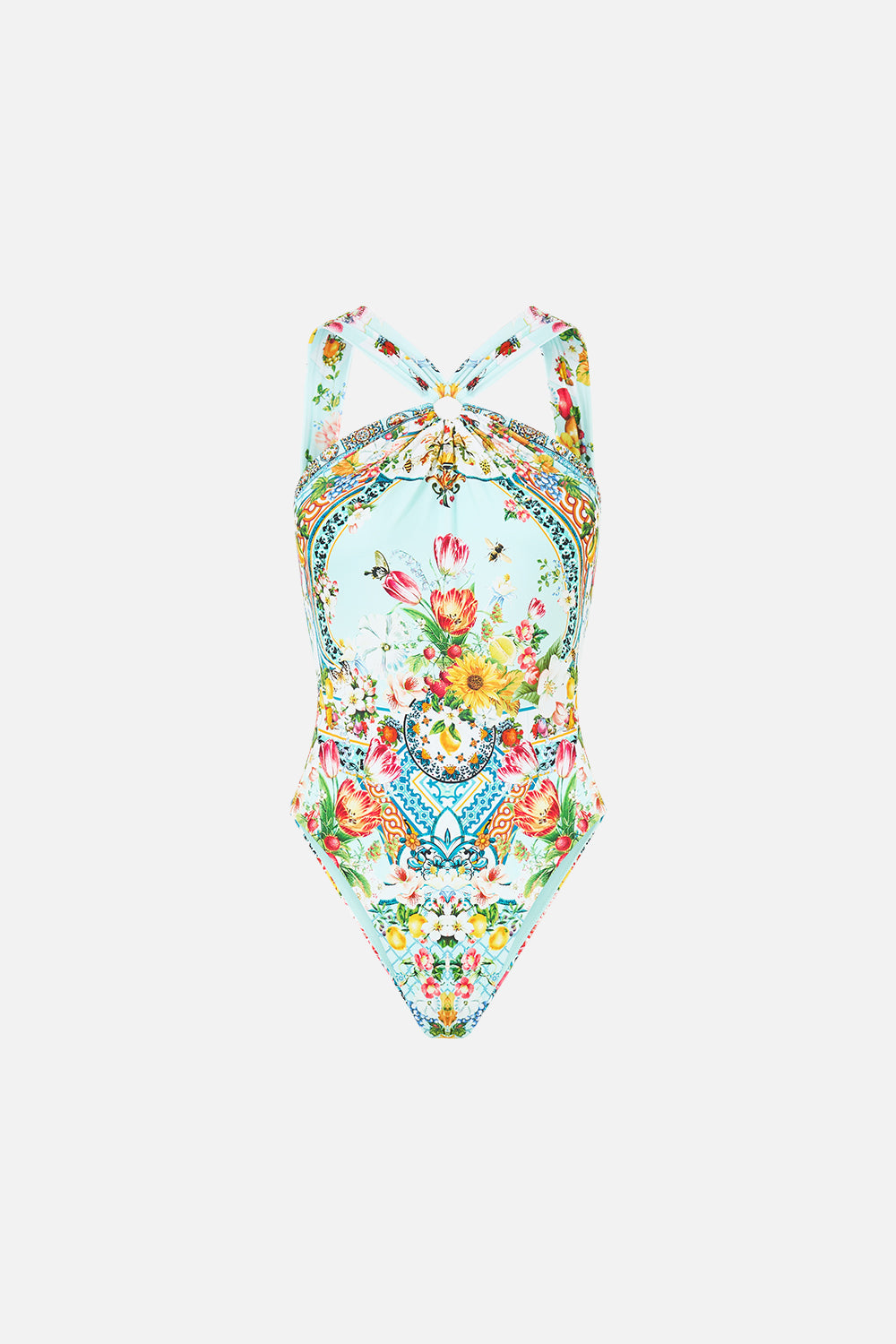 DIAMOND NECK THICK STRAP ONE PIECE W RINGS MAGIC OF THE MERCADO