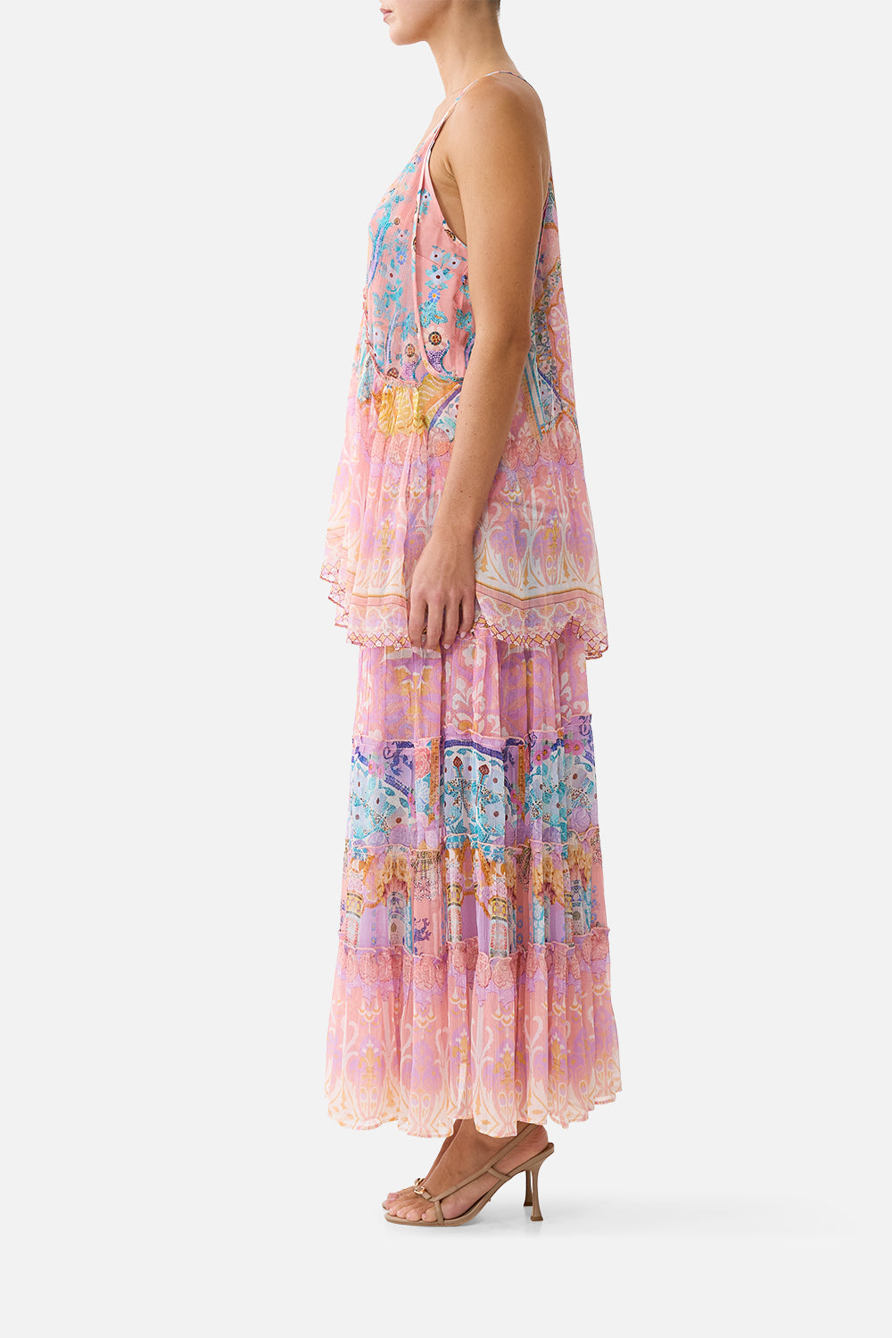 RACER BACK TOP WITH OVERLAY HOWDY GAUDI