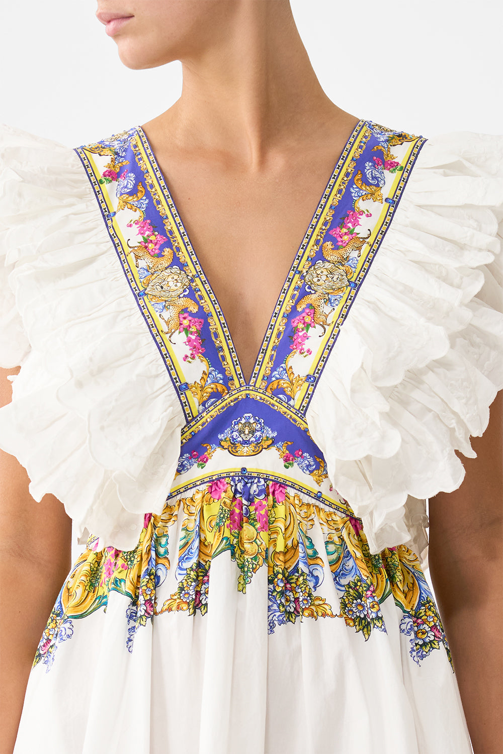 DOUBLE FRILL SLEEVE MINI DRESS MILLA IN SEVILLA