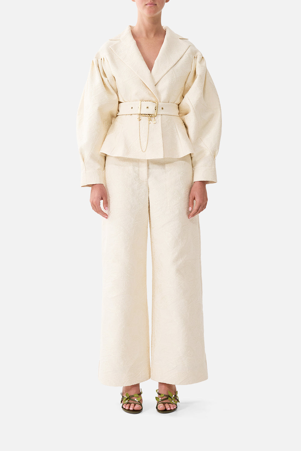 COLLARED JACKET WITH BELT MIDSUMMER MASTERPIECE