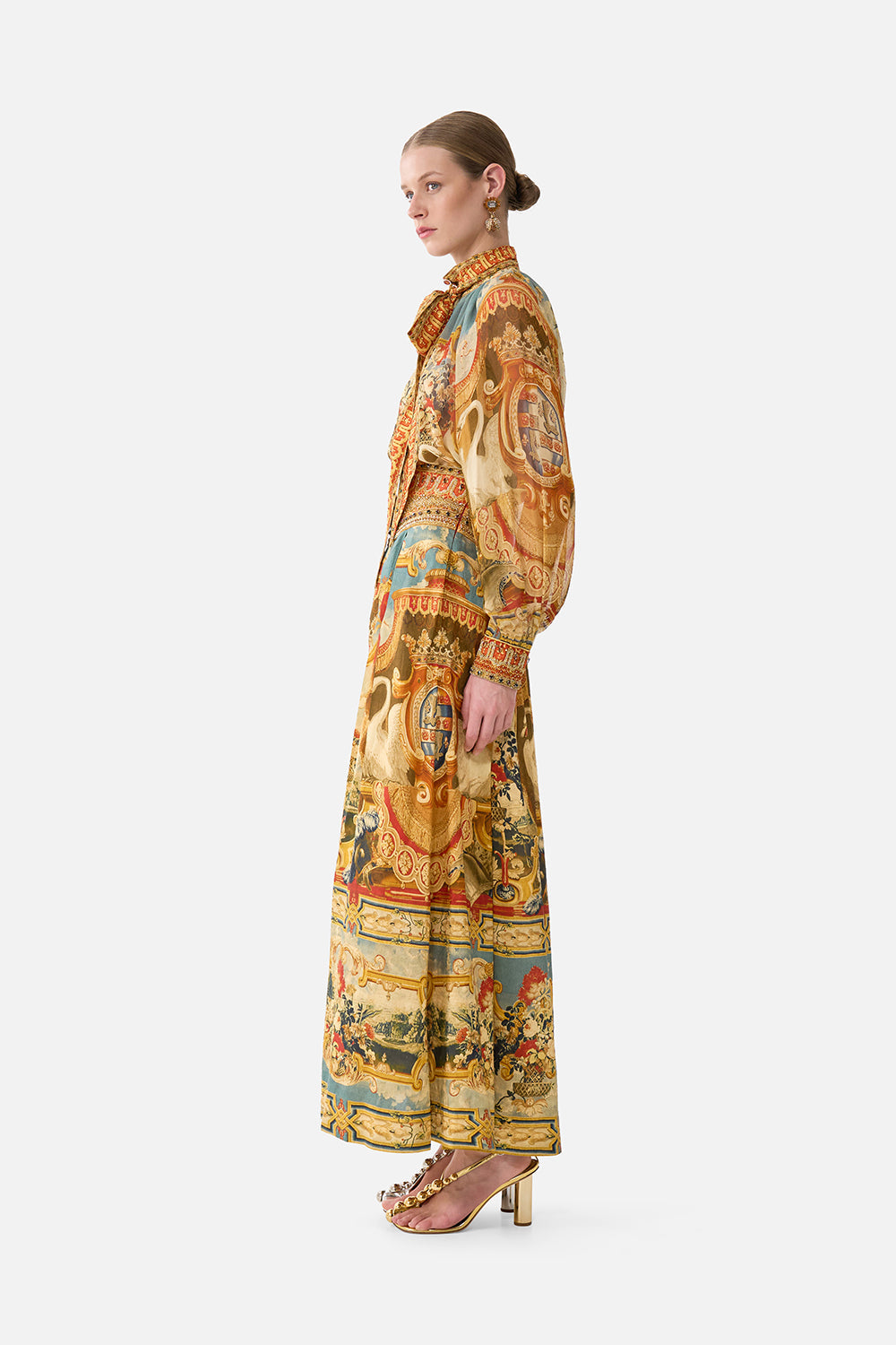 CORSET WAIST MAXI SKIRT LIFE’S RICH TAPESTRY