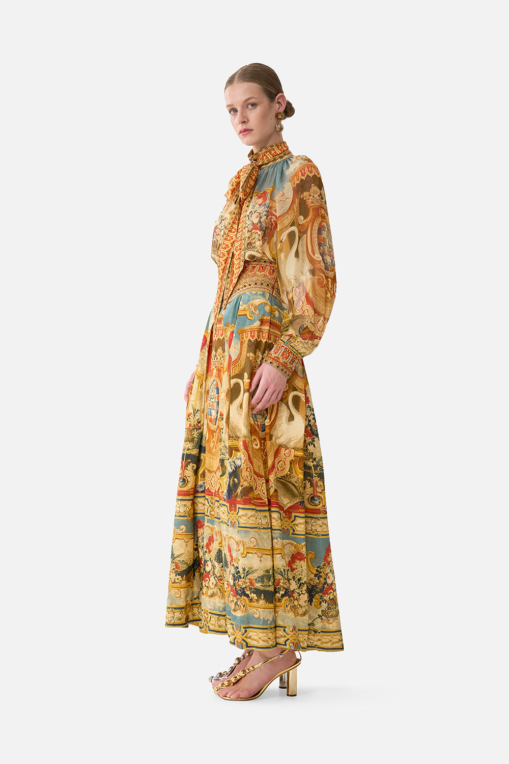 DETACHABLE PUSSY BOW RAGLAN BLOUSE LIFE’S RICH TAPESTRY