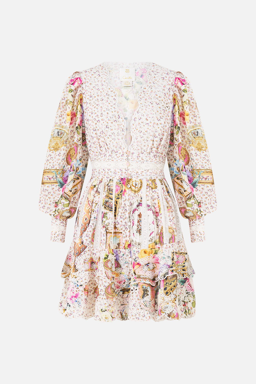 BUTTON FRONT FRILL DRESS IN THE HEART OF ART