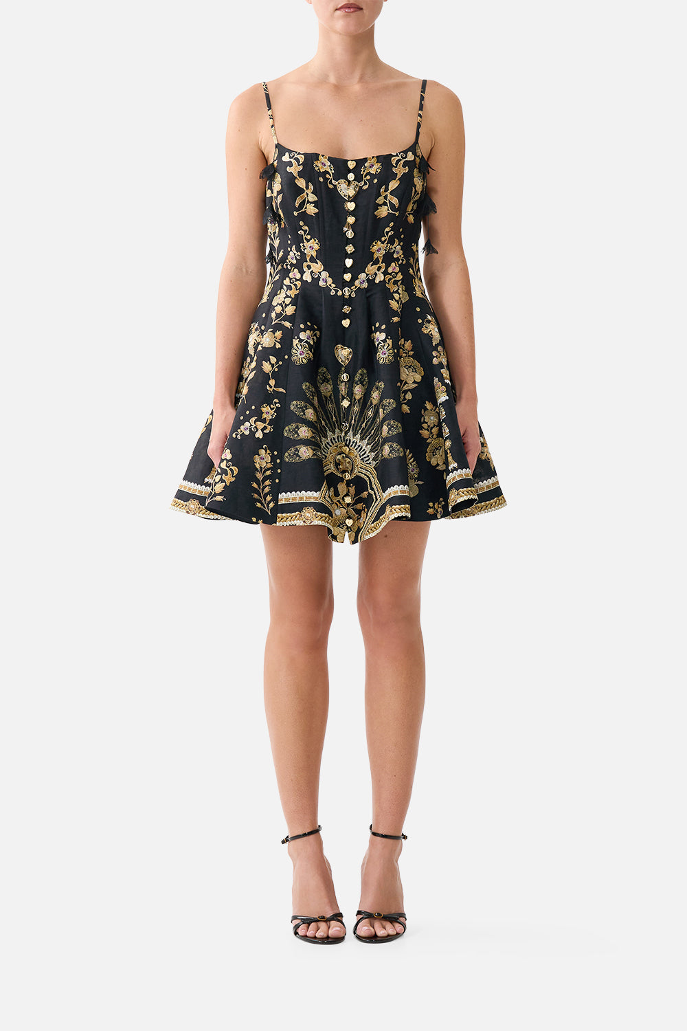CORSET DRESS WITH SHORT FLARED SKIRT TAURUS RISING