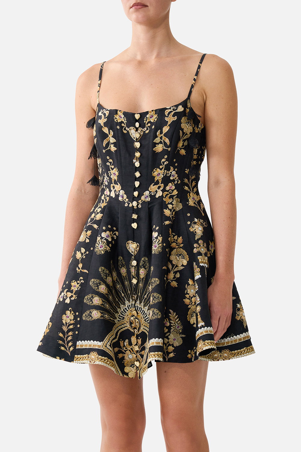 CORSET DRESS WITH SHORT FLARED SKIRT TAURUS RISING
